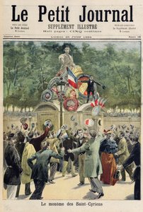 Processie van de cadetten van de Saint-Cyr Academie, illustratie uit 